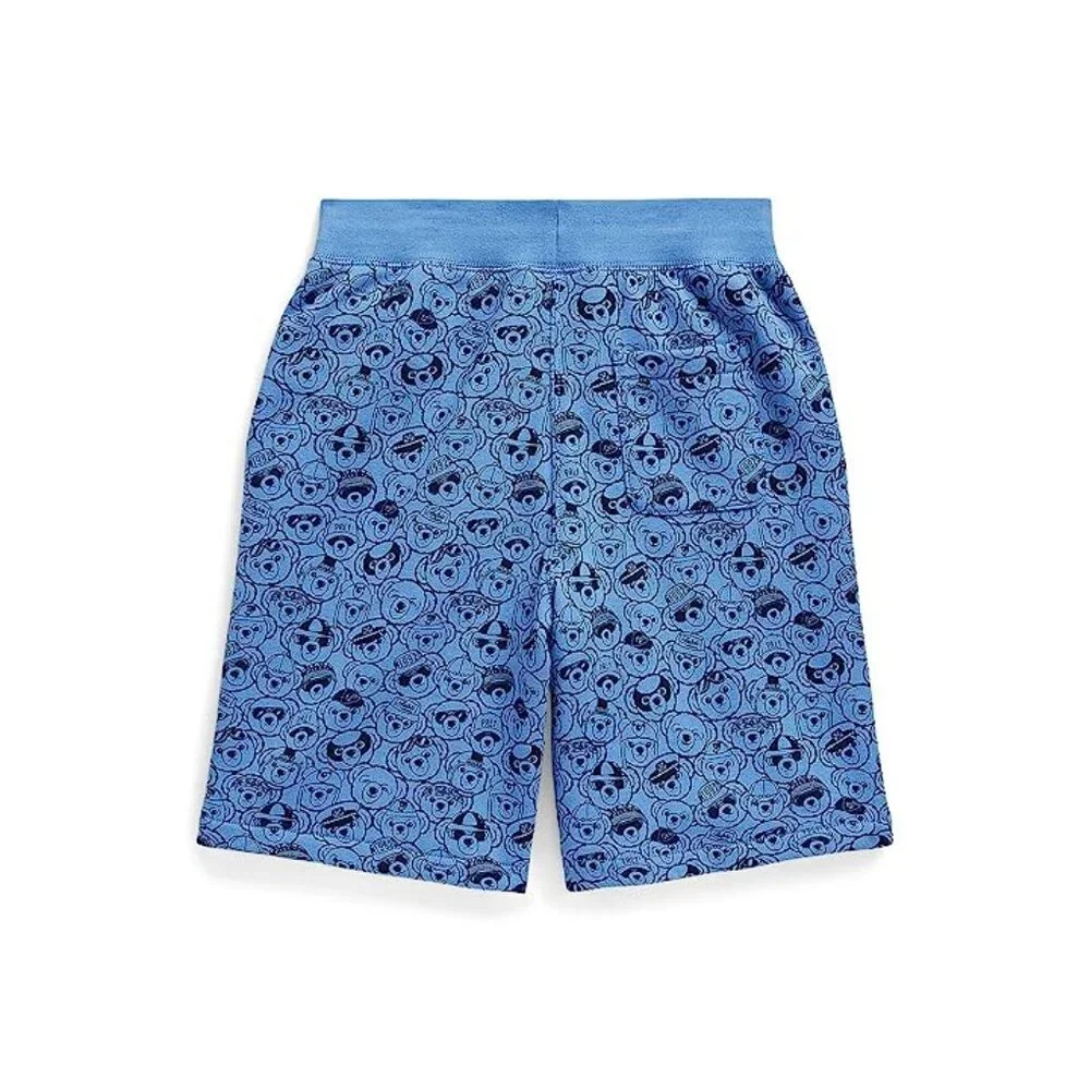 NWT Polo Ralph Lauren Boys Polo Bear Fleece Shorts, Navy Blue, Medium